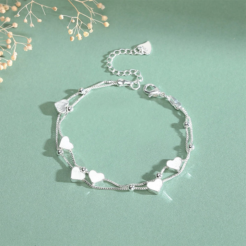 Love Double Sterling Silver Bracelet