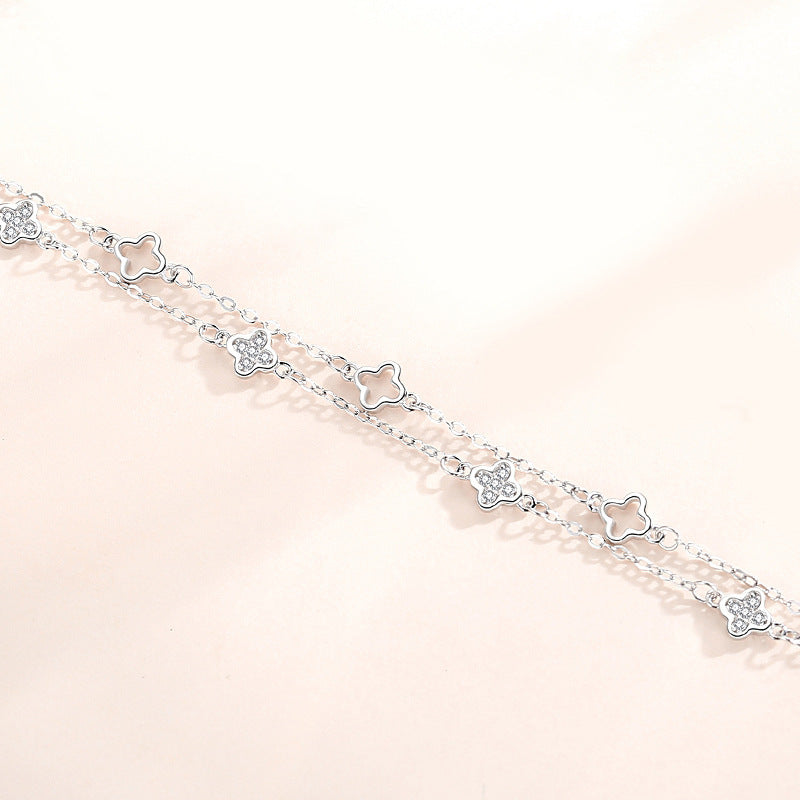 Double Four-Leaf Clover Bracelet