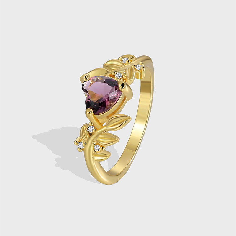 Fashion branches studded love ring