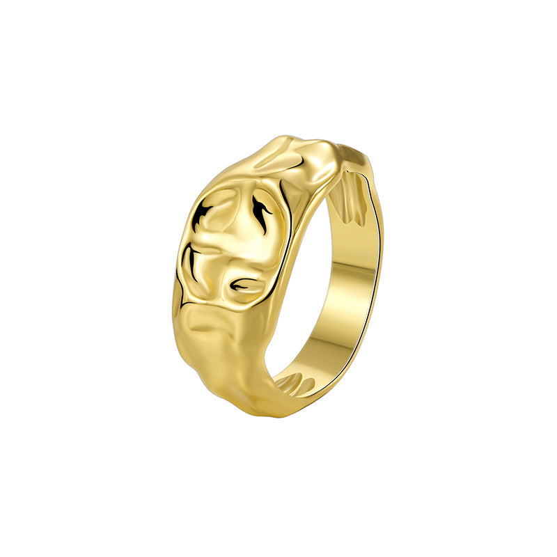 Geometrically irregular concave ring
