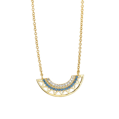 Bohemian Style Geometric Fan Necklace