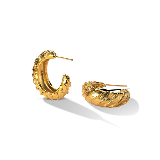 Geometric C-shaped Design Earrings