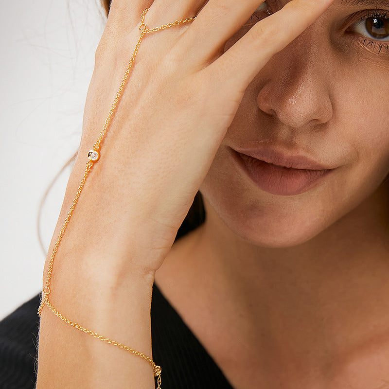 Versatile Diamond Set Finger Bracelet
