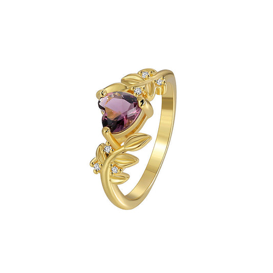 Fashion branches studded love ring