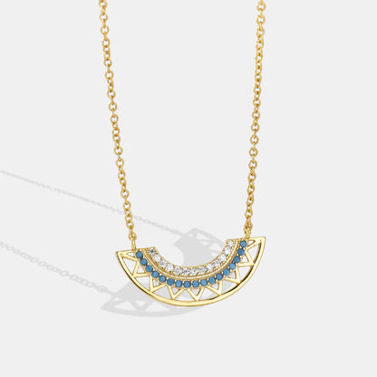 Bohemian Style Geometric Fan Necklace