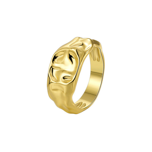 Geometrically irregular concave ring