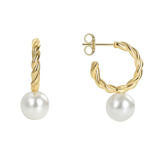 Shell and pearl earrings