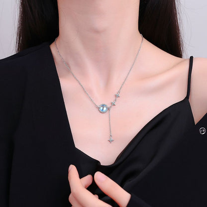 Moonstone Planet Necklace