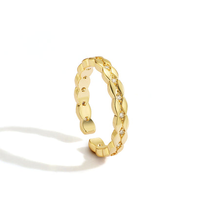Diamond inlaid diamond ring with diamond pattern