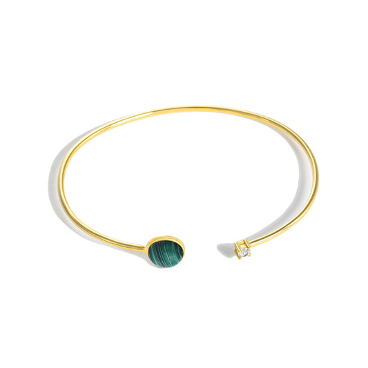 Malachite Red Agate Open Diamond Bracelet