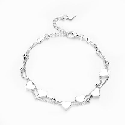 Love Double Sterling Silver Bracelet