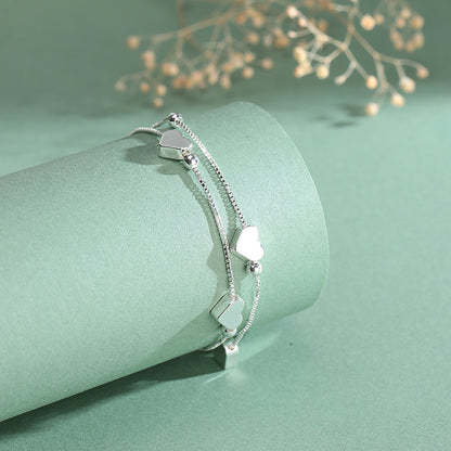 Love Double Sterling Silver Bracelet